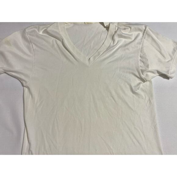 Vintage Sears Roebuck & Co. White V-Neck T-Shirts Bundle of 2 Men’s Size Large - Picture 9 of 12